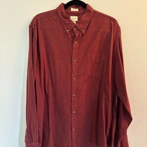 J Crew Twill Long Sleeve Button Down Shirt